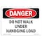 Signmission OSHA Danger Sign, Do Not Walk Under Hanging Load, 7in X 5in Decal, 5" W, 7" L, Landscape OS-DS-D-57-L-1762 - alternate 1